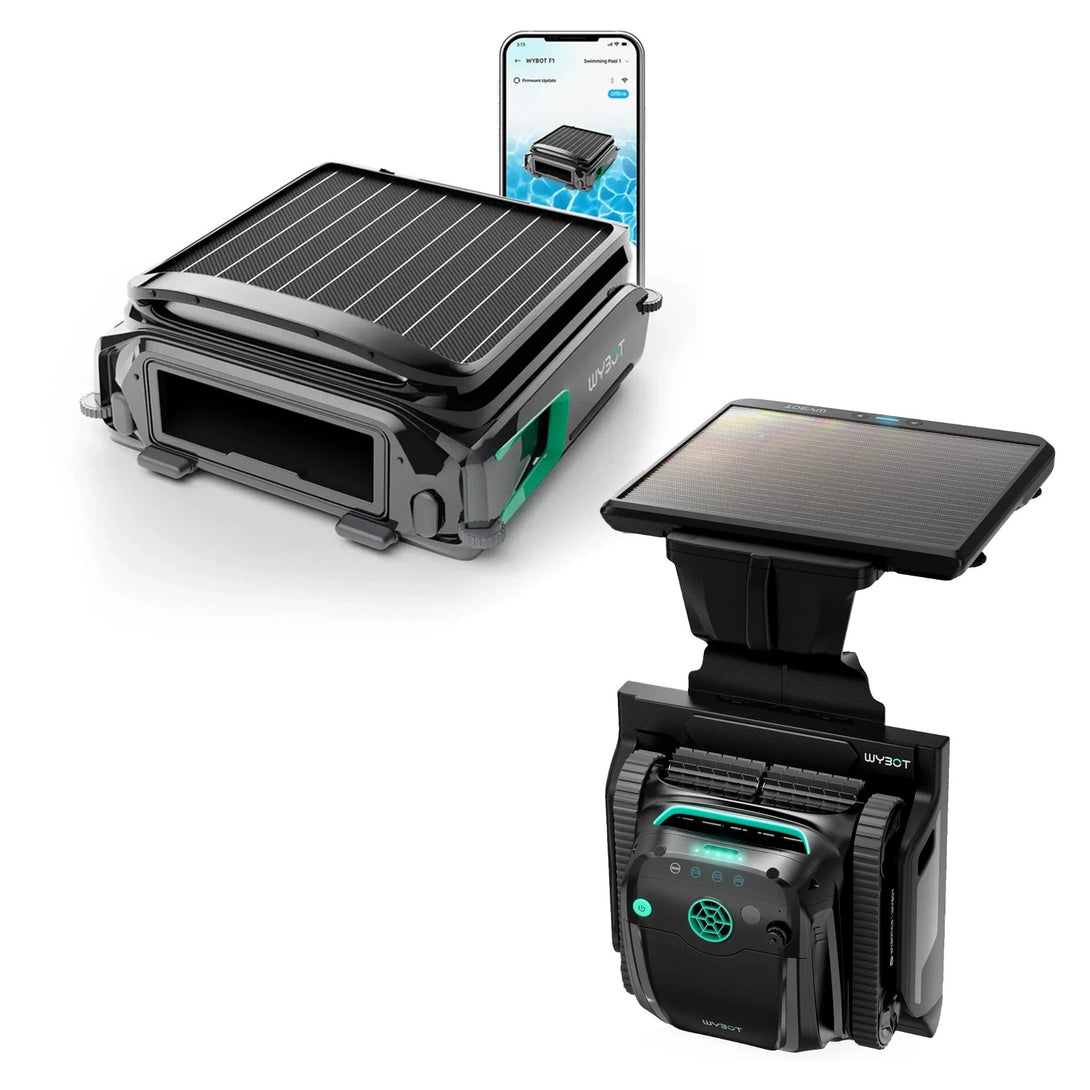 A complete solar-powered pool cleaning system-S2 Solar+F1 Skimmer ...